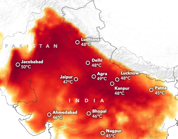 Severe heat grips NW and east India