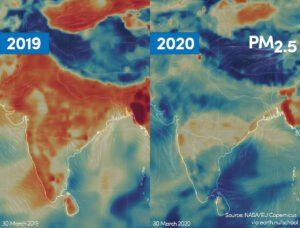 Satellite images show much cleaner air over India and the world during Coronavirus lockdowns