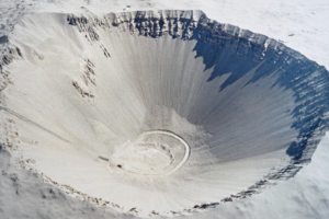 Thawing of world’s biggest permafrost crater in Russia raises alarm