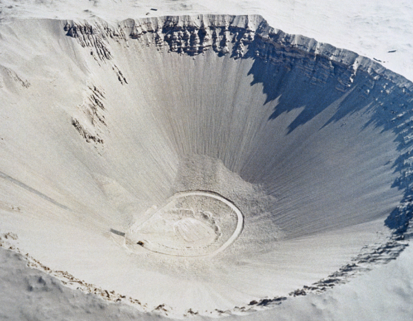 Thawing of world’s biggest permafrost crater in Russia raises alarm